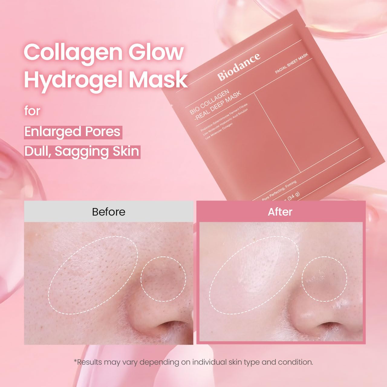 BIODANCE Bio-Collagen Real Deep Mask, Korean Skin Care | 1.19oz(34g) x 4 Sheets - image 3