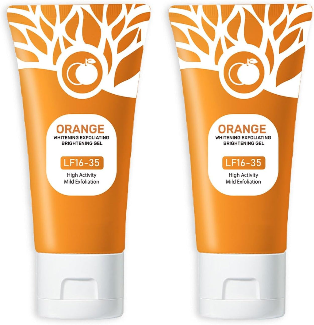 Orange Exfoliating Gel, Moisturizer Face Body Scrub Gel, Deep Cleansing Moisturizing