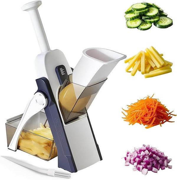Safe Mandoline Slicer, Vegetable Chopper With Adjustable Thickness, Onion Chopper, Multifunctional Vegetable Cutter Slicer Dicer For Potato Tomato, Kitchen Salad Chopper With Container - image 2