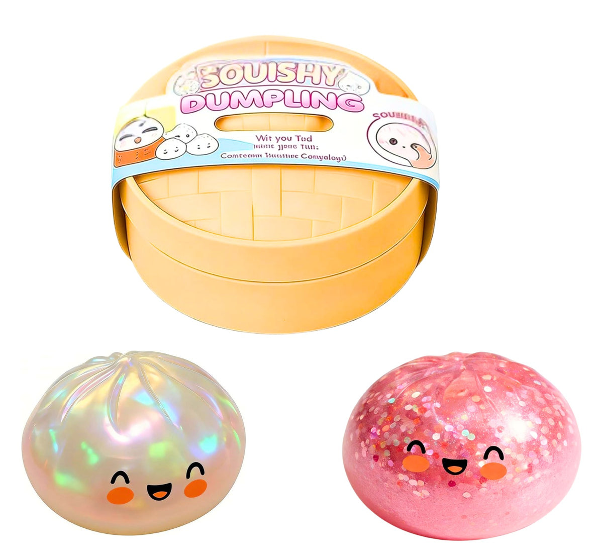 Stress Relief Squeeze Squishy Toy, Soft Fidget Sensory Toy Anxiety Relief Toy Party Favors Gift (White)