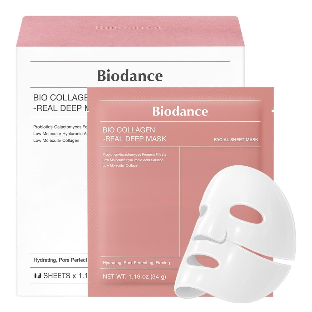 BIODANCE Bio-Collagen Real Deep Mask, Korean Skin Care | 1.19oz(34g) x 4 Sheets - image 1